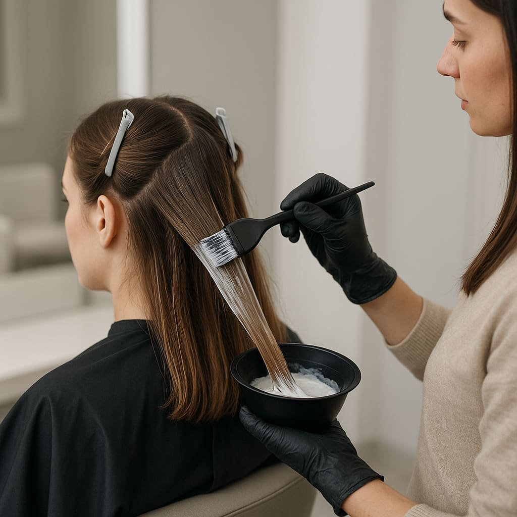 Colorationsservice im Salon